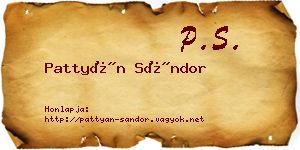 Pattyán Sándor névjegykártya